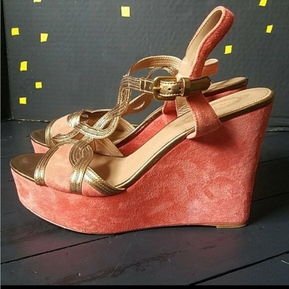 Elie Tahari Wedge Sandals - Picture 3 of 8